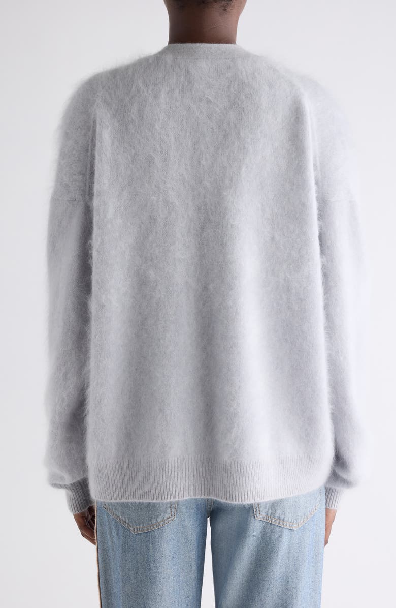 Acne Studios Brushed Cashmere Cardigan, Alternate, color, Light Grey Melange