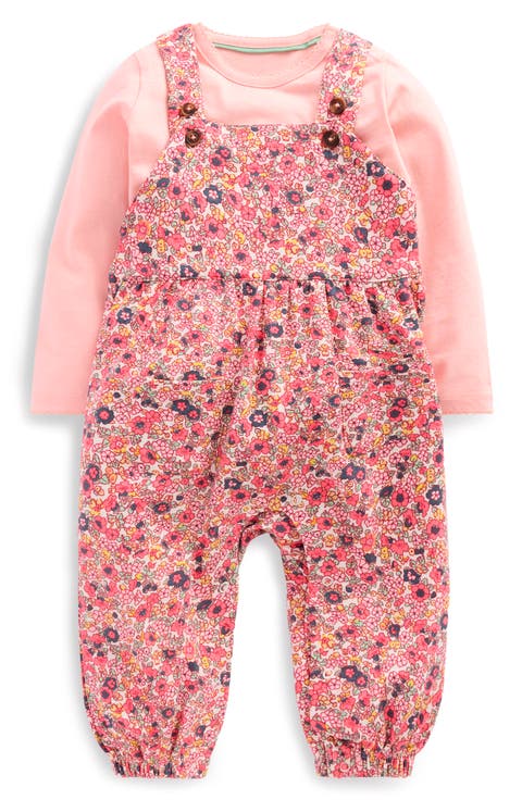 Long Sleeve Top & Stretch Cotton Overalls Set
