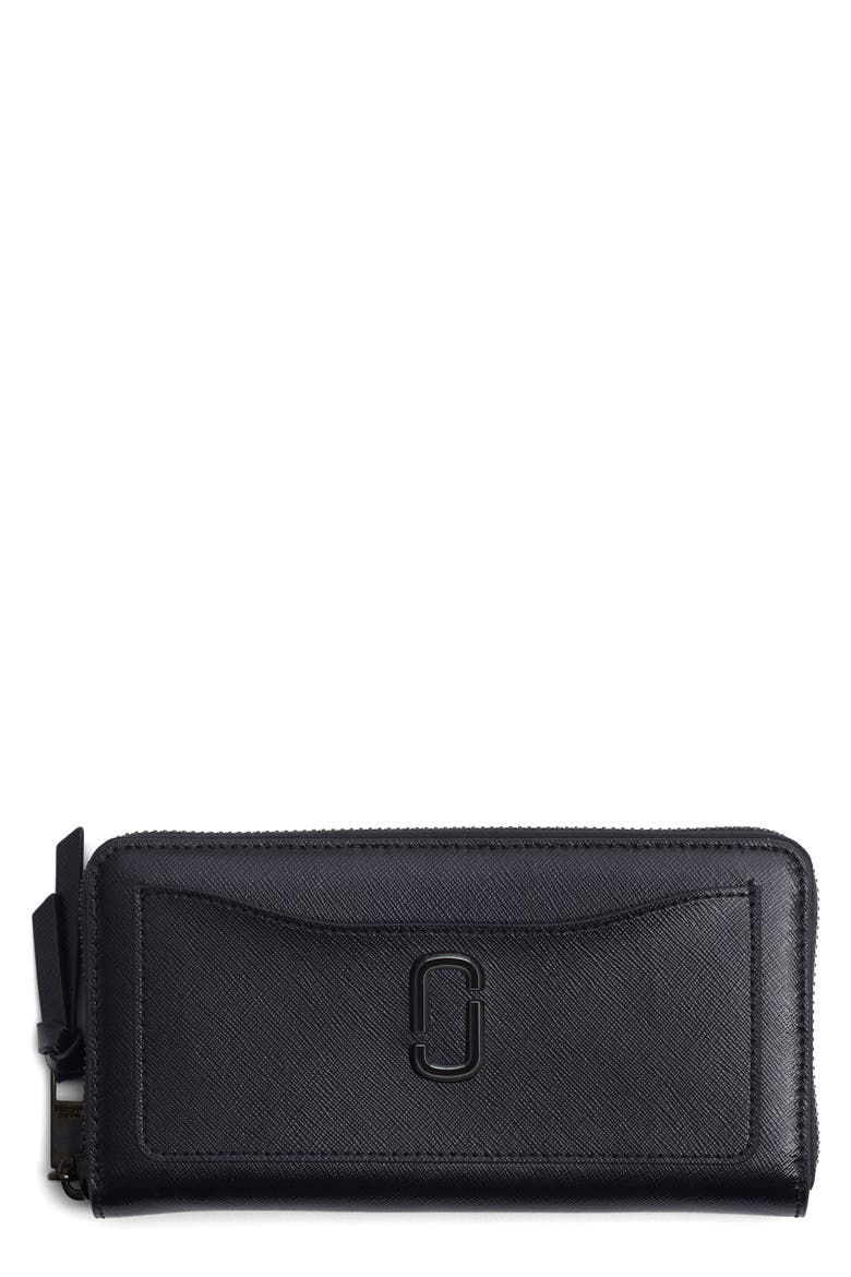 The Utility Snapshot DTM Saffiano Leather Continental Wallet, Main, color, BLACK