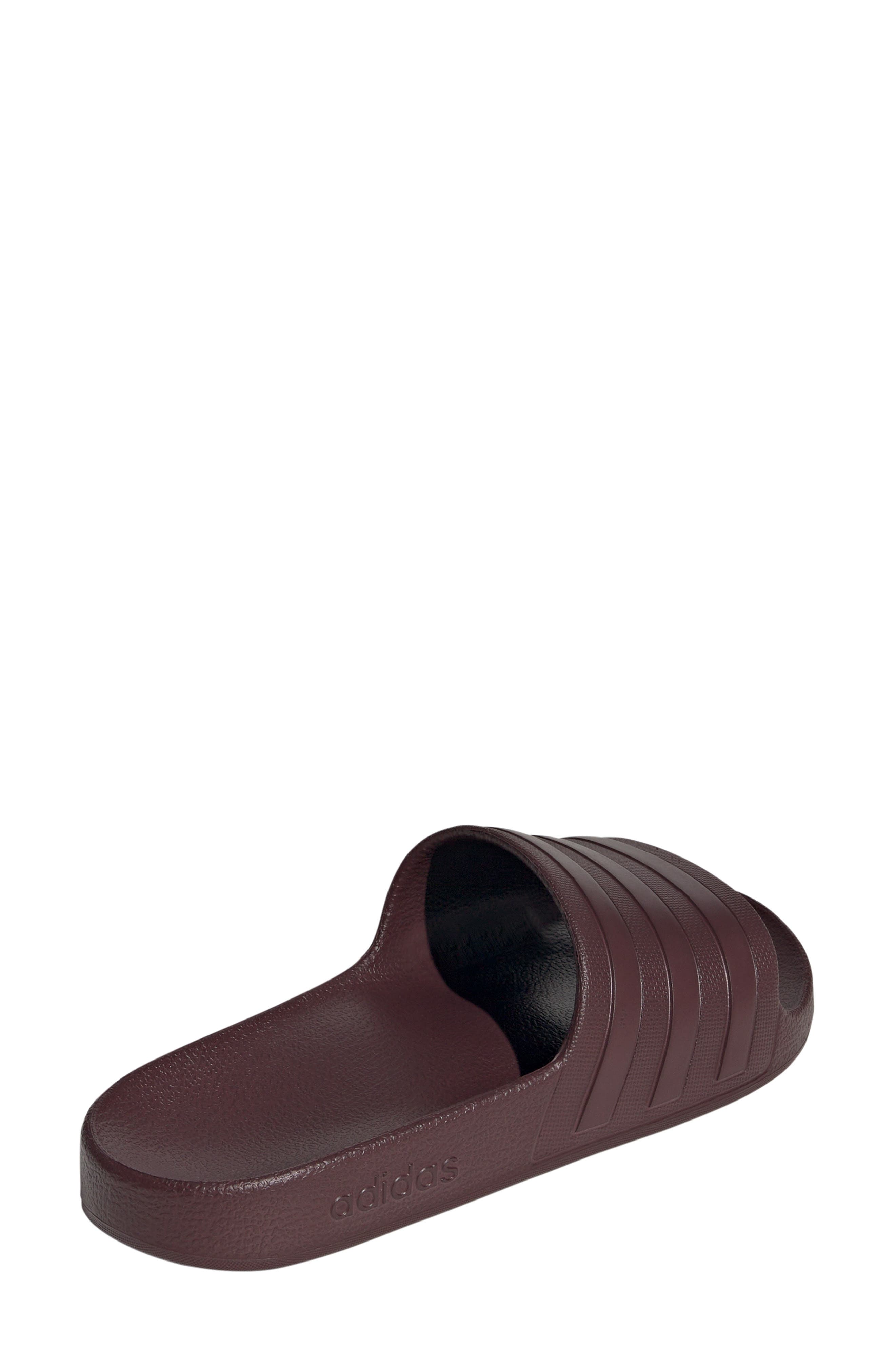 adidas Adilette Aqua Slide Sandal, Alternate, color, Aurora Ruby/Ruby/Ruby