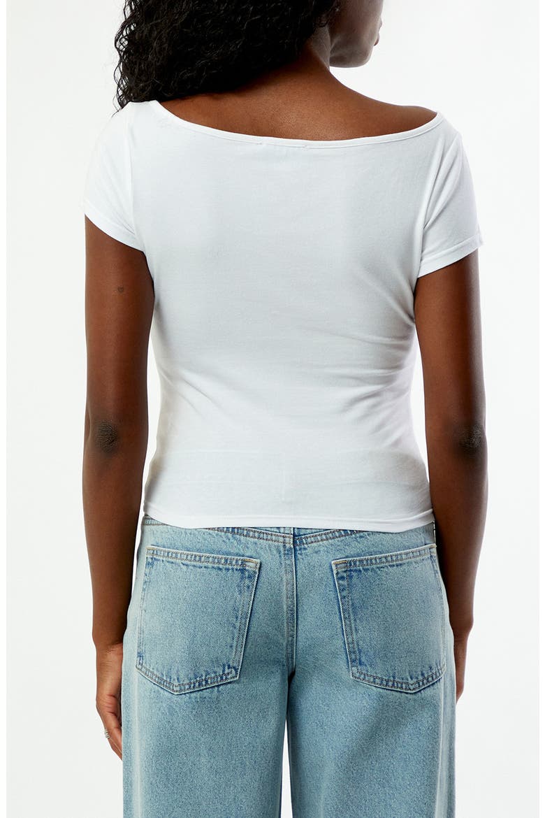 Off the Shoulder Maison Du Soleil Graphic Tee, Alternate, color, WHITE