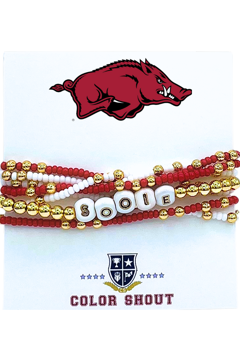 Arkansas Lucky 7 Bracelet Set, Main, color, Yellow Gold