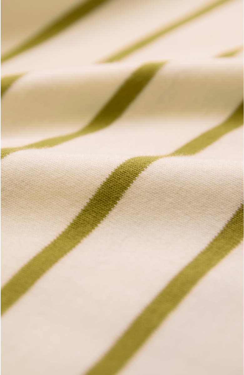 Celtic & Co. Striped Long Sleeve Crew Neck T-Shirt, Alternate, color, Chalk / Green Ochre