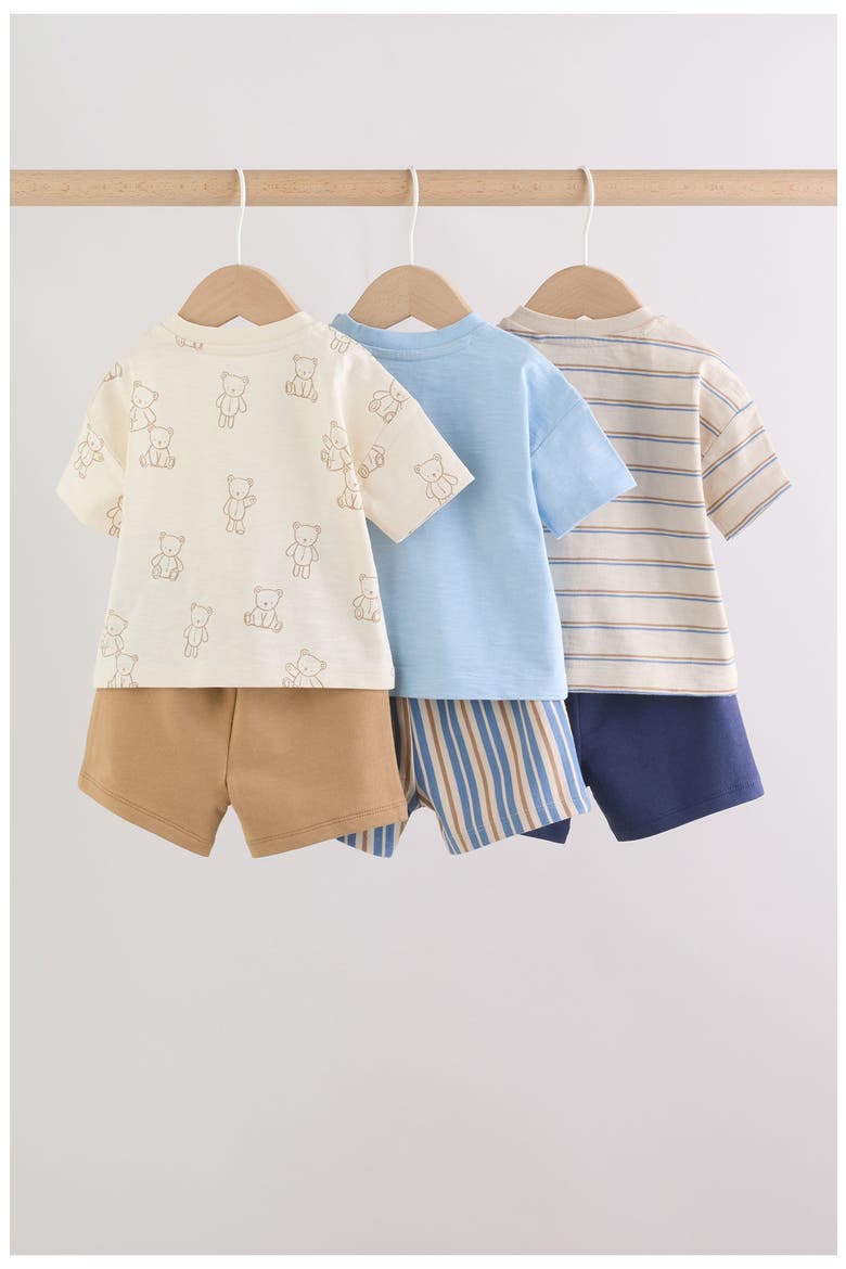 6-Pack Tees & Shorts Set, Alternate, color, BLUE