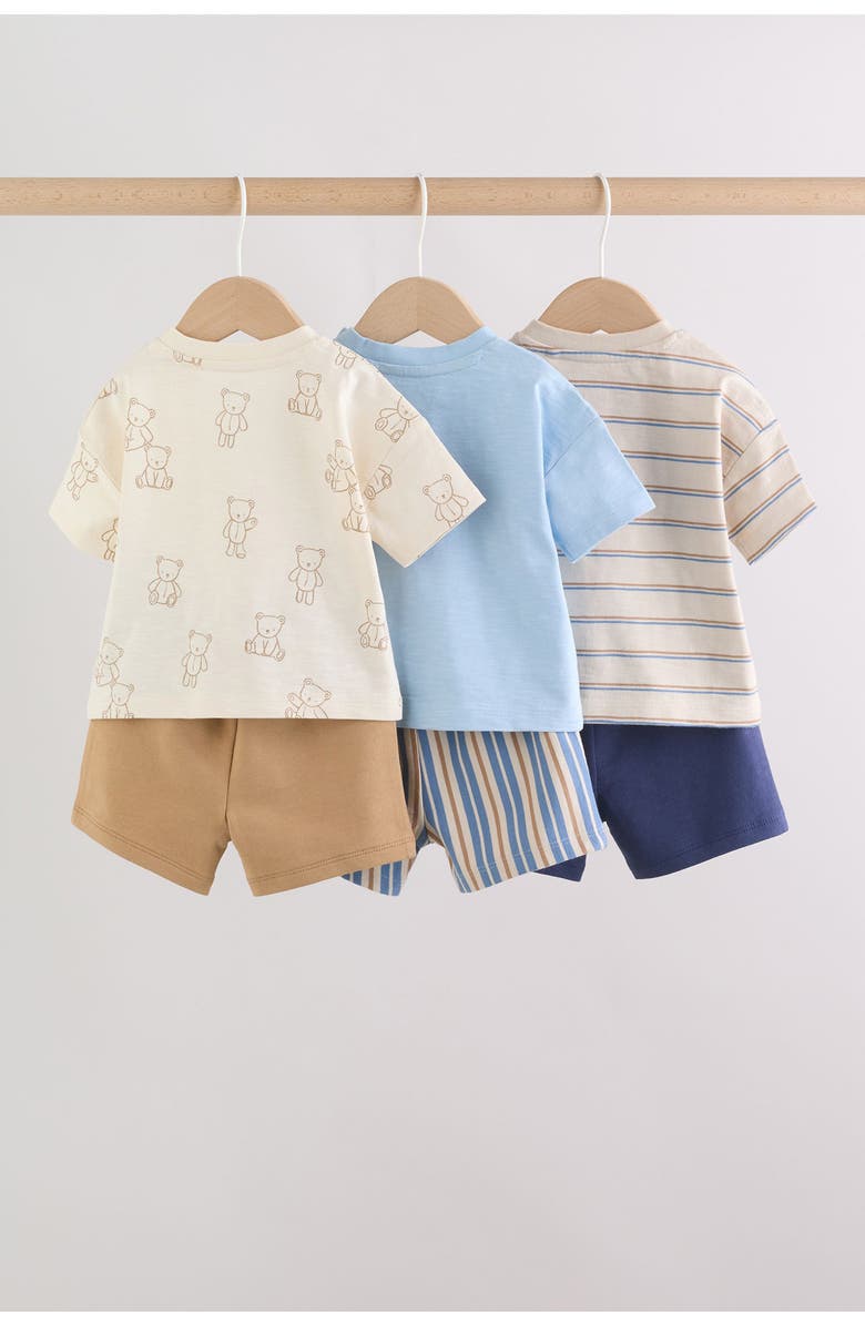 NEXT 6-Pack Tees & Shorts Set, Alternate, color, Blue