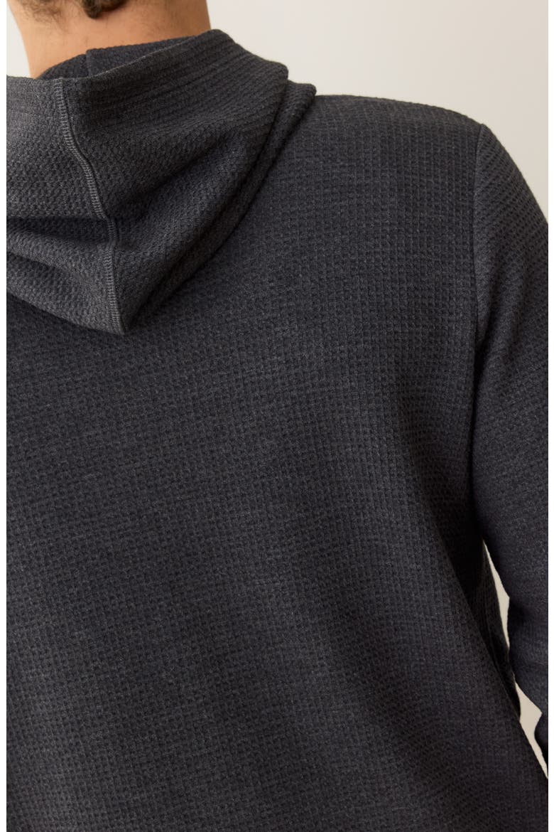 Waffle Stitch Hoodie, Alternate, color, CHARCOAL