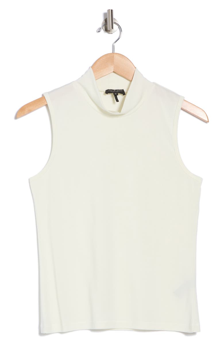 rag & bone Arina Turtleneck Tank, Alternate, color, Off White