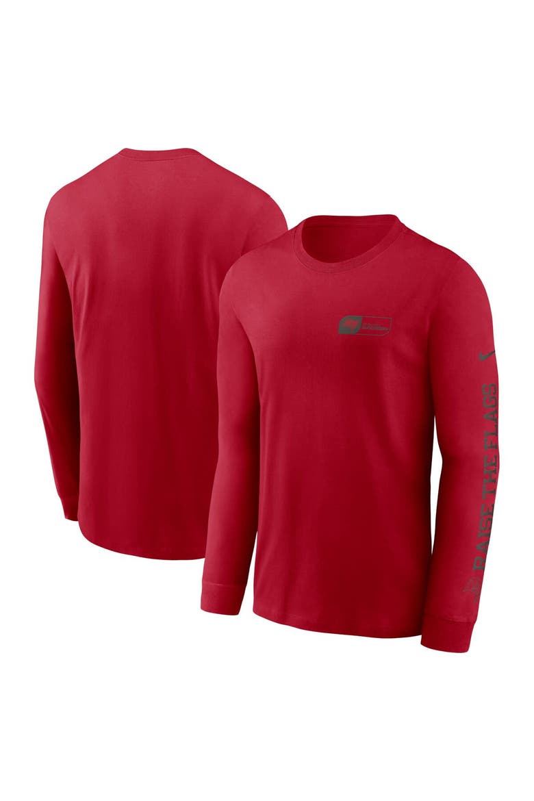 Men's Nike Red Tampa Bay Buccaneers All Out Long Sleeve T-Shirt, Main, color, Red