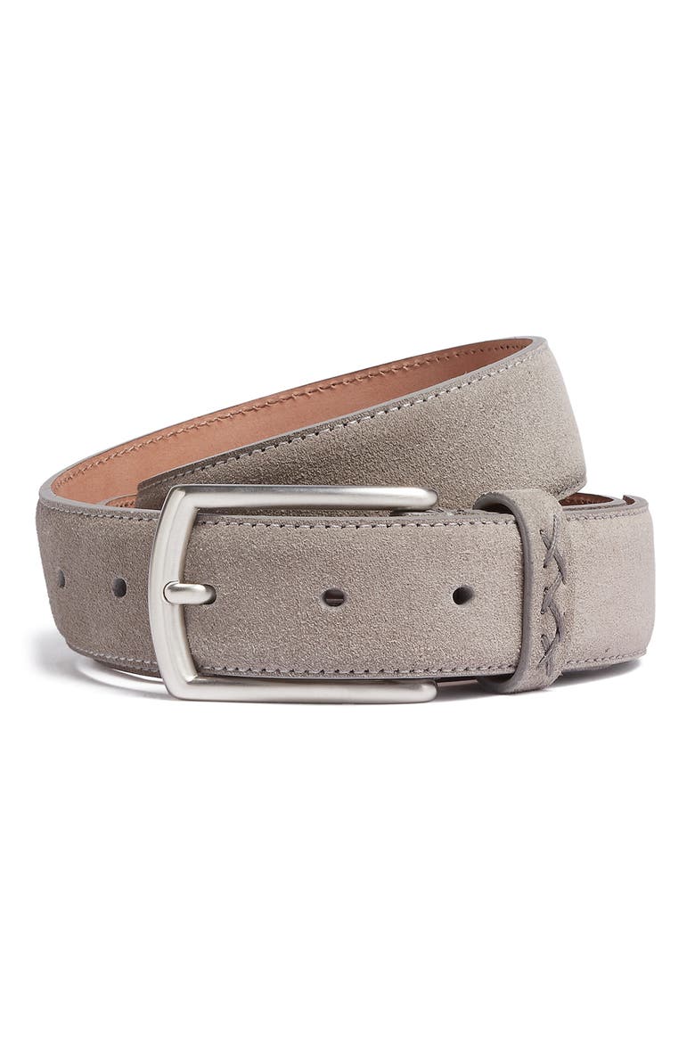 Suede Belt, Main, color, GREY