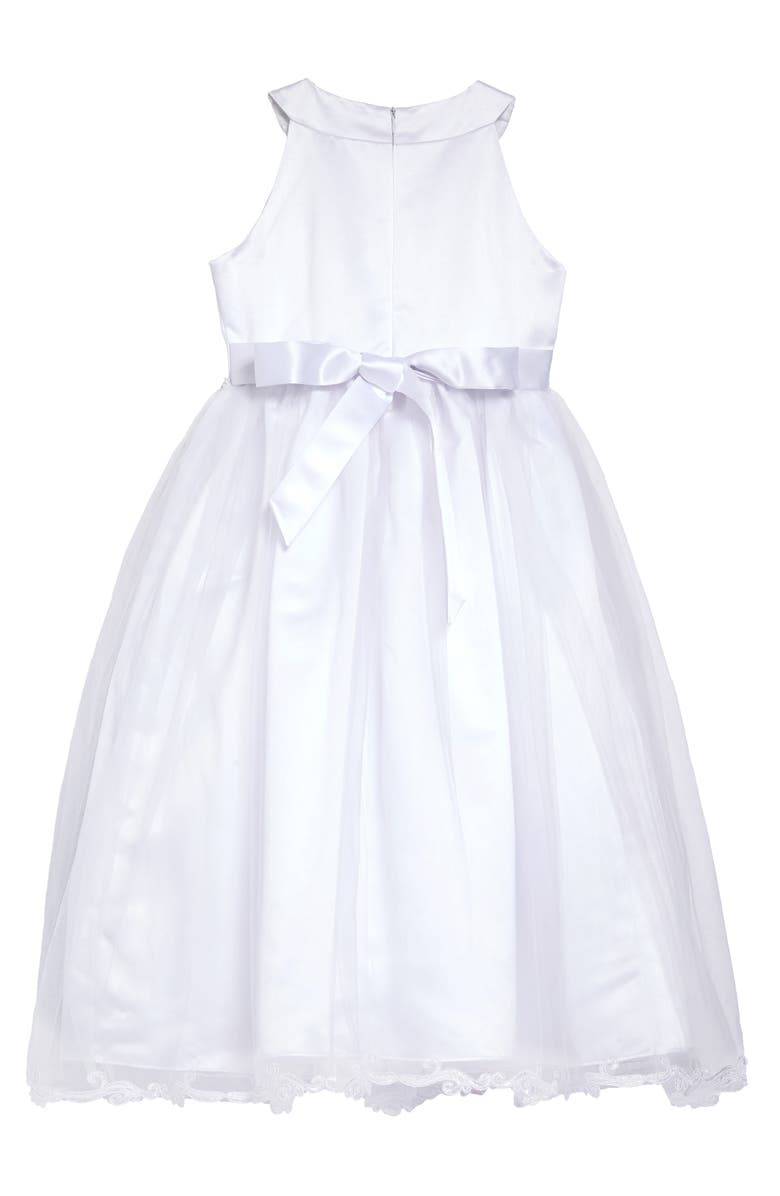 GERSON & GERSON Iris & Ivy Embroidered Sleeveless Tulle Dress, Alternate, color, 