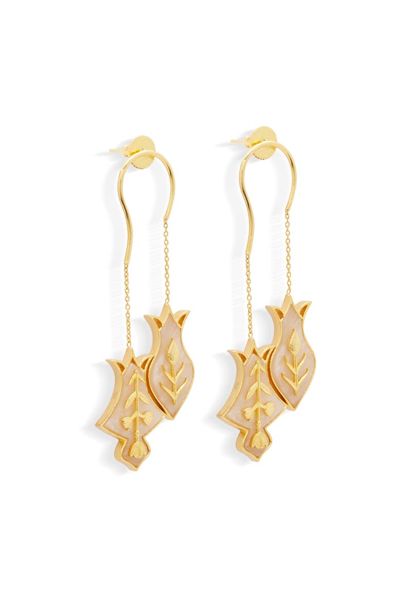 HAMSA EARRINGS, Alternate, color, Gold Plated