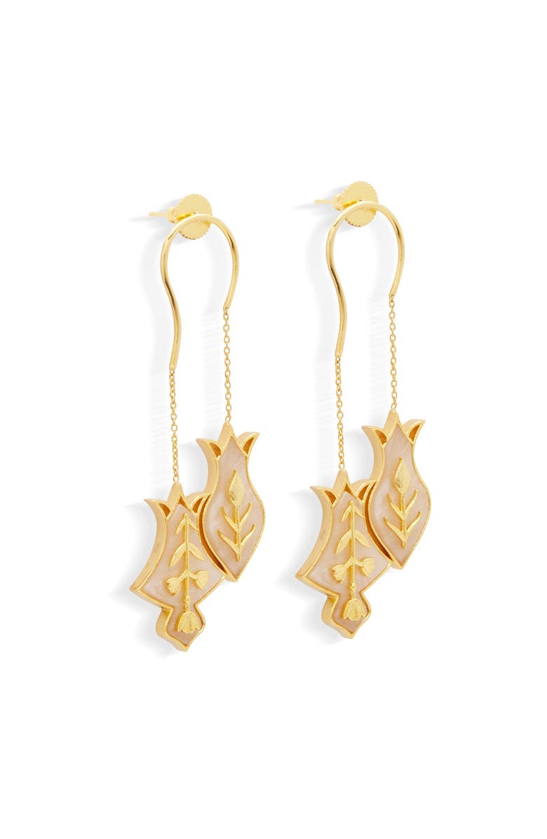 Dhwani Bansal HAMSA EARRINGS, Alternate, color, Gold Plated