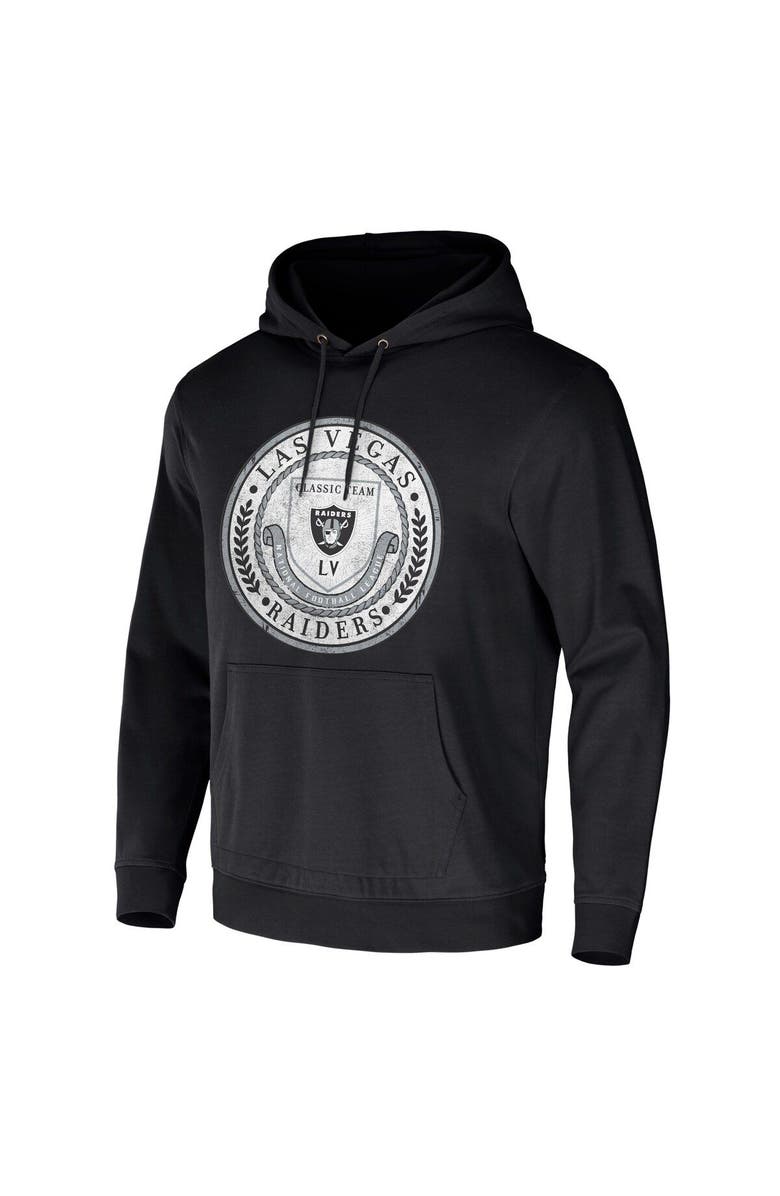 NFL X DARIUS RUCKER Men's NFL x Darius Rucker Collection by Fanatics Black Las Vegas Raiders Washed Pullover Hoodie, Alternate, color,