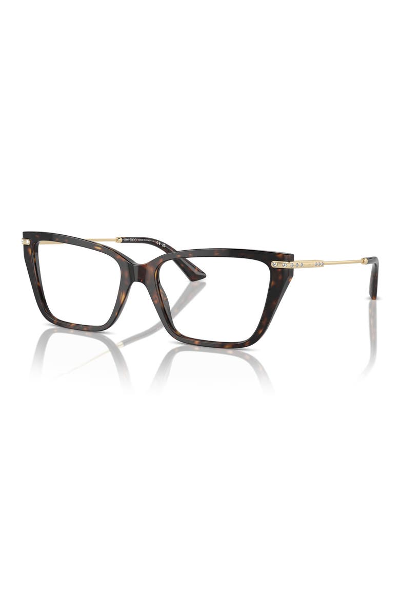 53mm Cat Eye Optical Glasses, Alternate, color, HAVANA / DEMO LENS