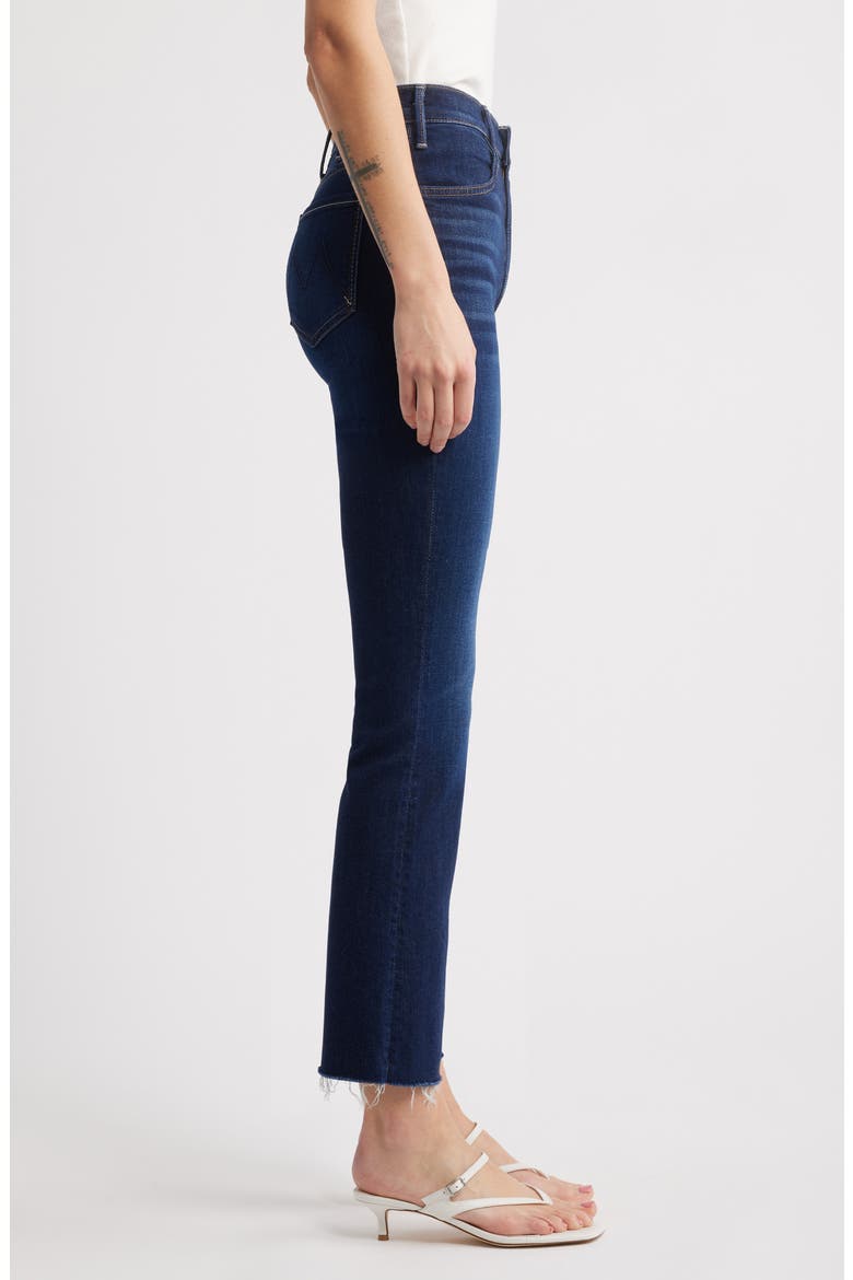 The Lil Hustler Frayed High Waist Ankle Bootcut Jeans, Alternate, color, OFF LIMITS