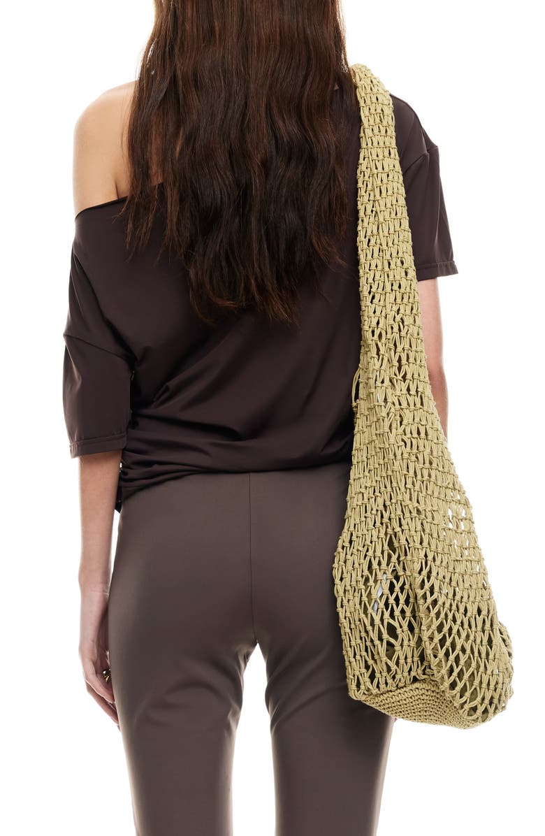 LIONESS Wildlands One Shoulder Top, Alternate, color, Chocolate