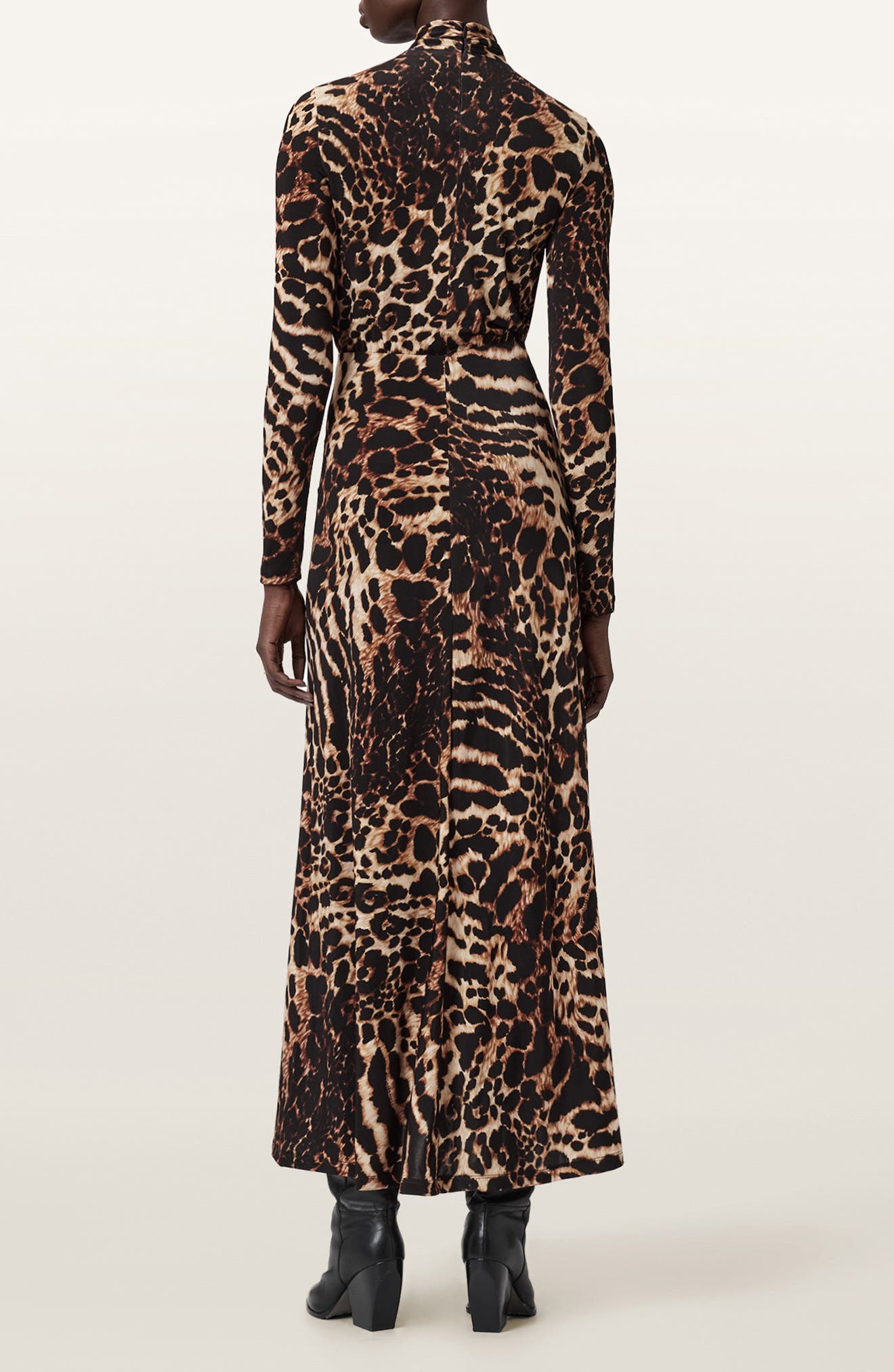 Mina Ruched Print Long Sleeve Maxi Dress - image 2