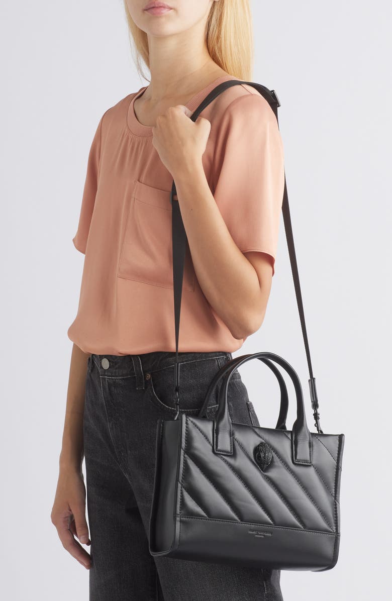 Kurt Geiger London Small Soho Quilted Leather Tote, Alternate, color, Black