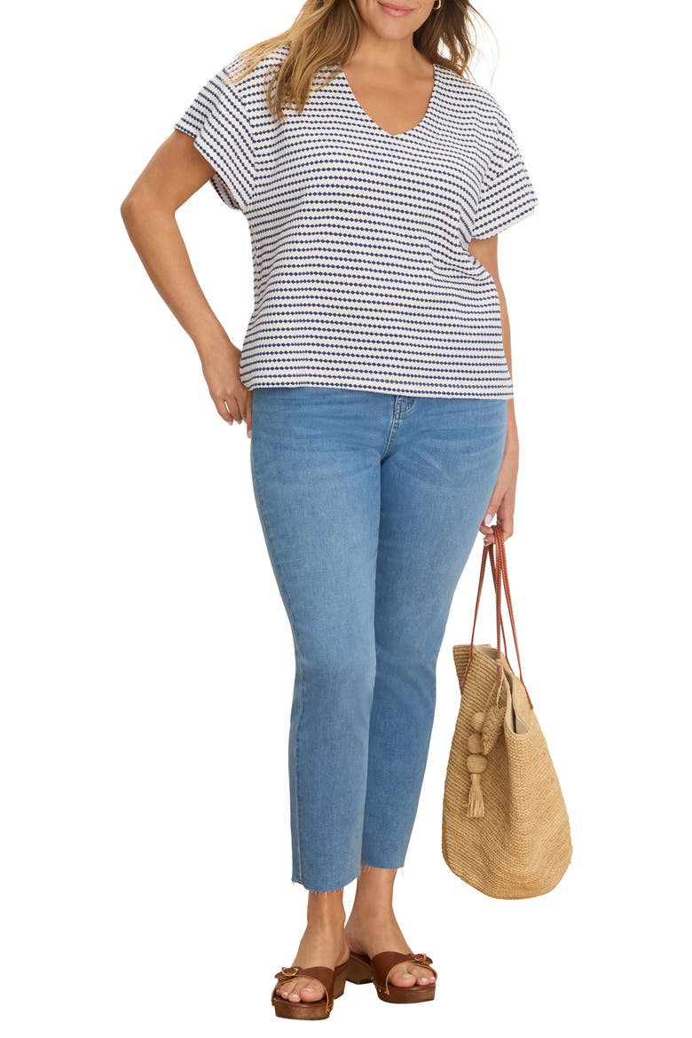 Diamond Stripe Top, Alternate, color, INDIGO MULTI