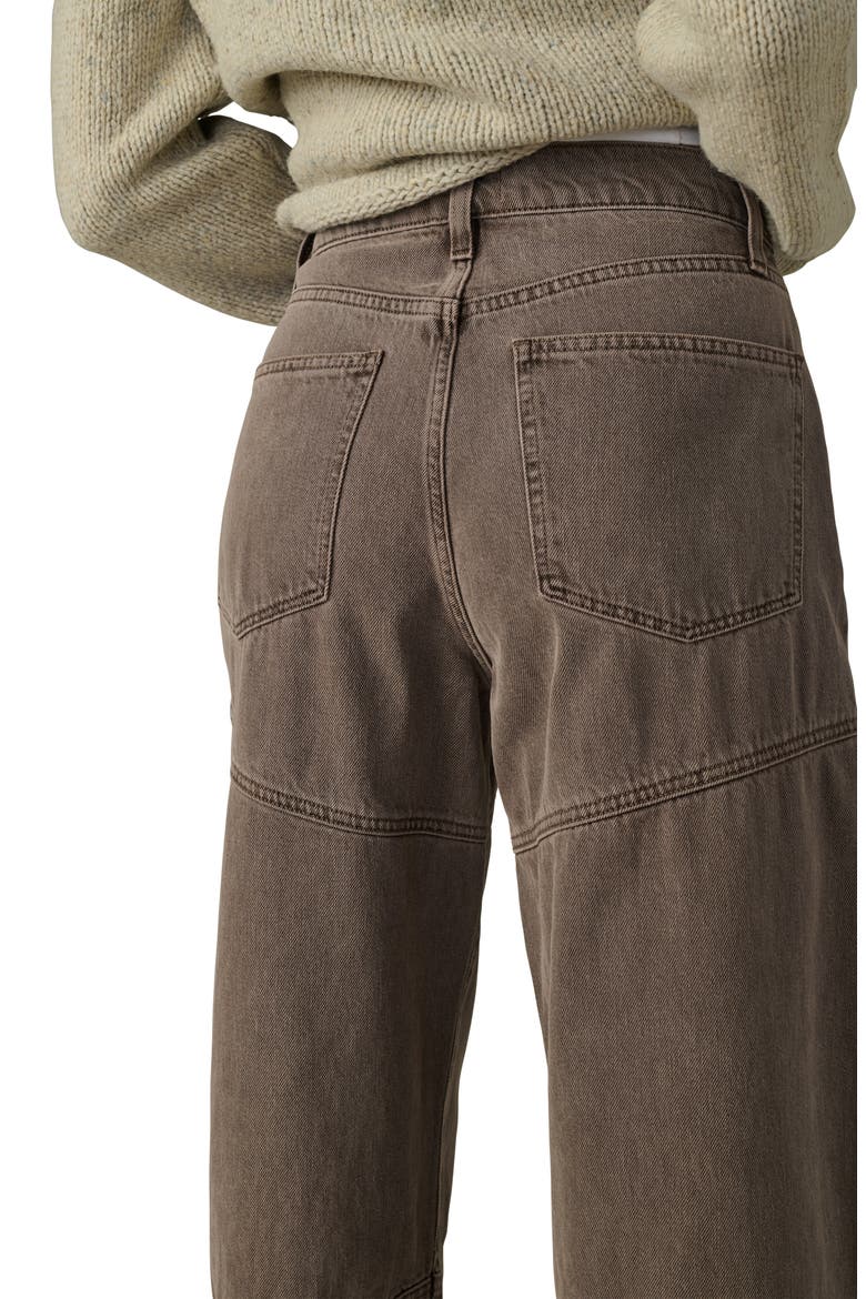 The Harlowe Seamed High Waist Wide Leg Jeans, Alternate, color, TIRAMISU