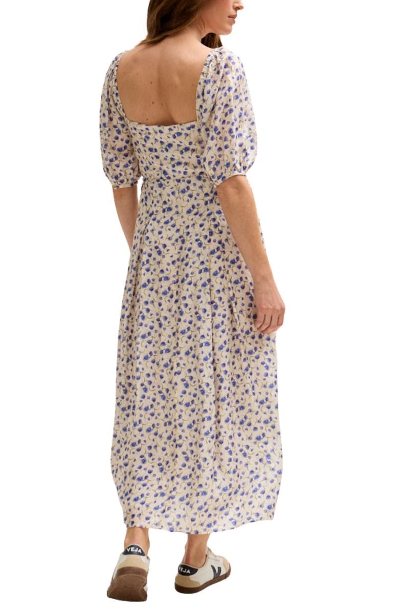 LILY AND LIONEL April Button Front Floral Print Midi Dress, Alternate, color, Open Miscellaneous