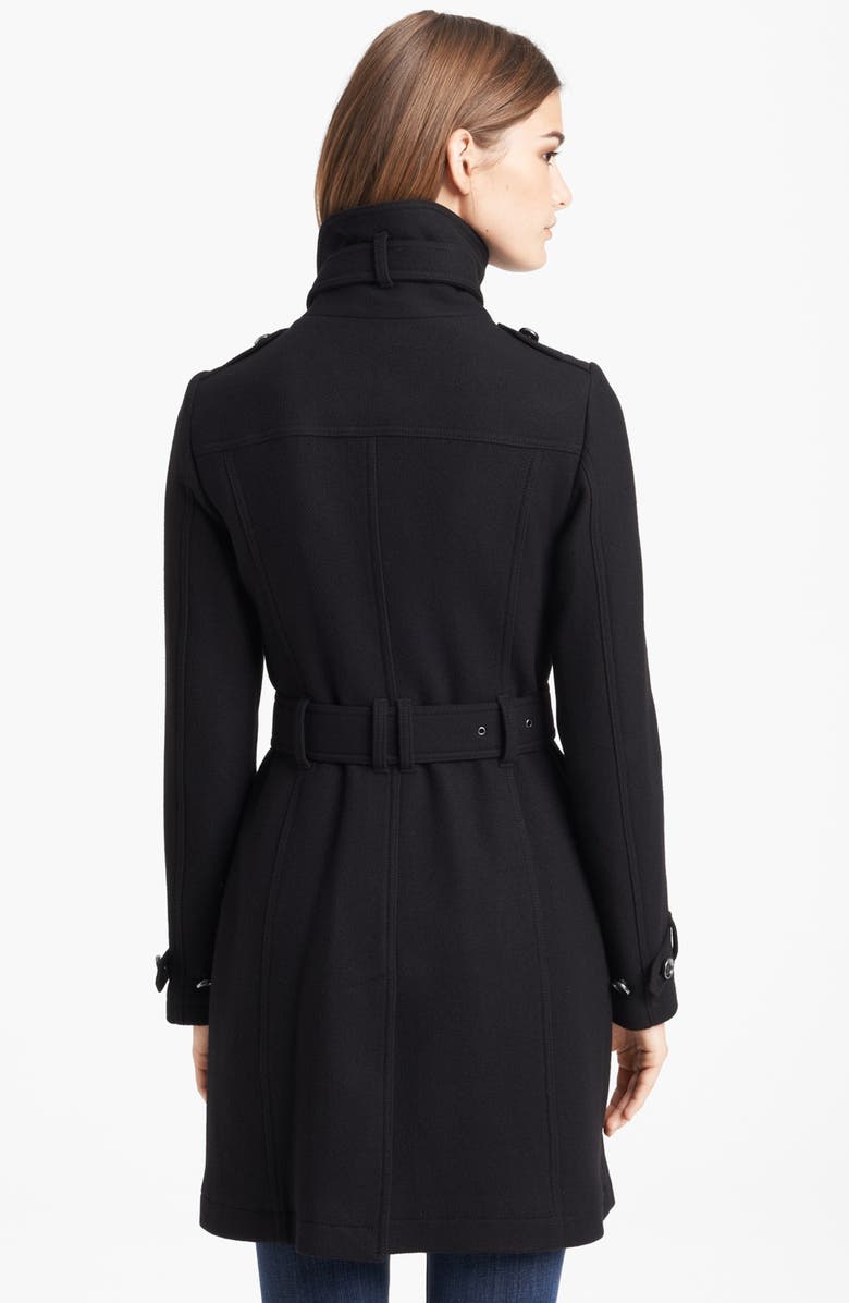 Burberry Brit 'Rushworth' Belted Wool Blend Coat, Alternate, color, 