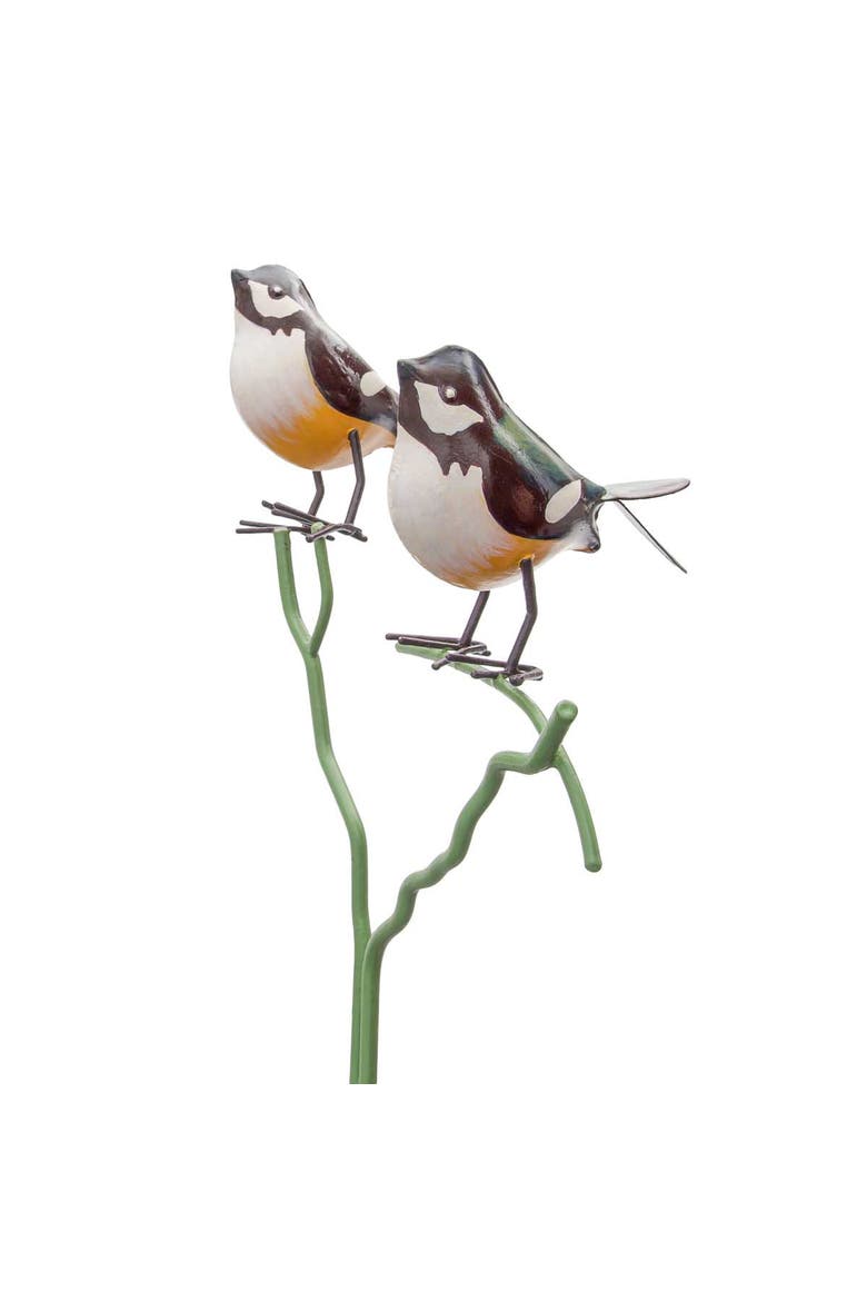Metal Chickadee Bird Stake, Main, color, Black