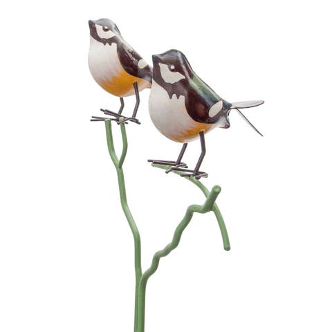 Metal Chickadee Bird Stake