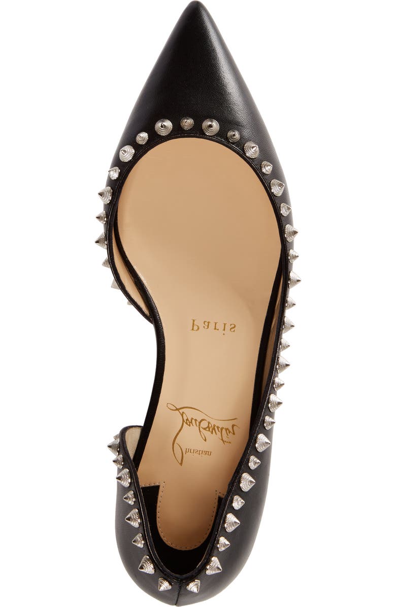 Christian Louboutin Irishell Studded Half d'Orsay Flat, Alternate, color,
