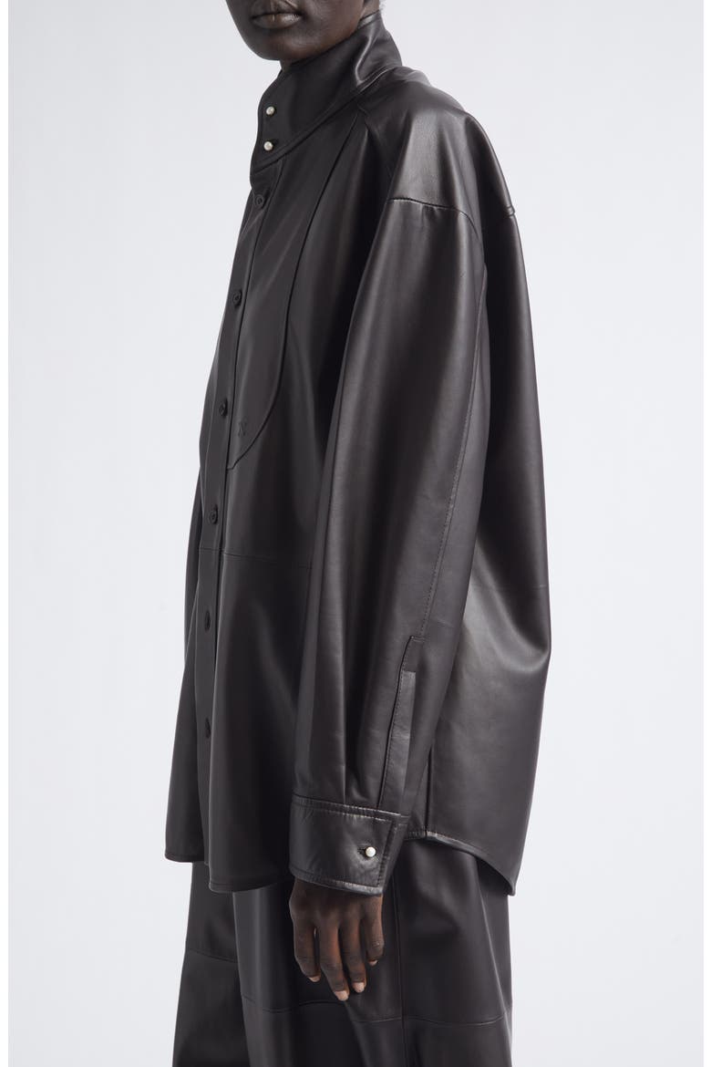 Tux Leather Jacket, Alternate, color, ESPRESSO