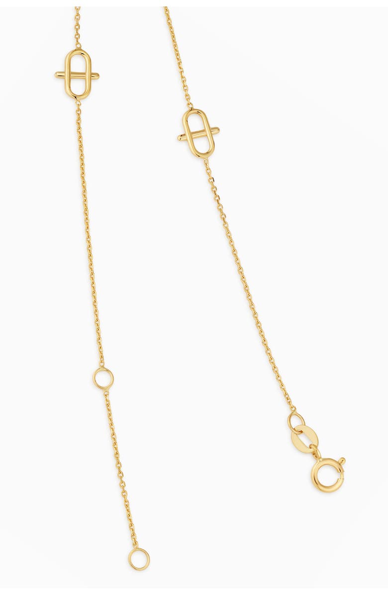 Oradina 14K Gold Harmony Station Bracelet, Alternate, color, Yellow Gold