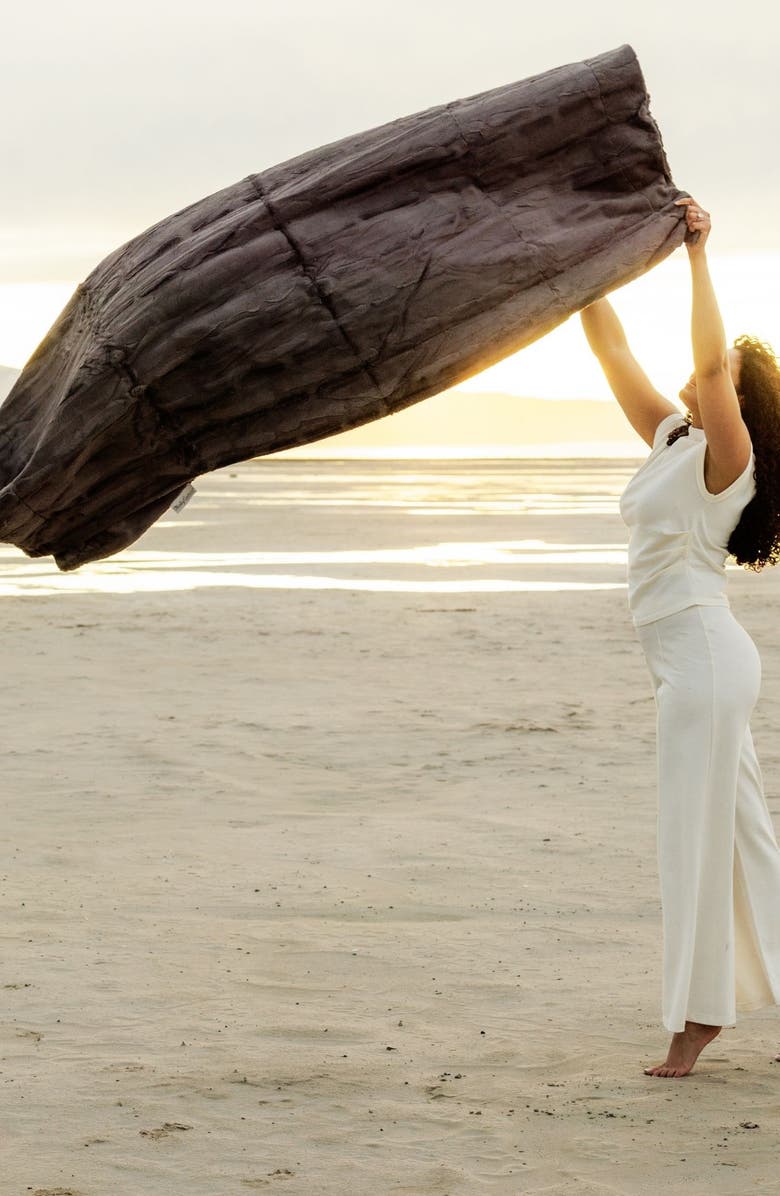 Minky Couture Sorbet Charcoal Blanket, Alternate, color, Gray