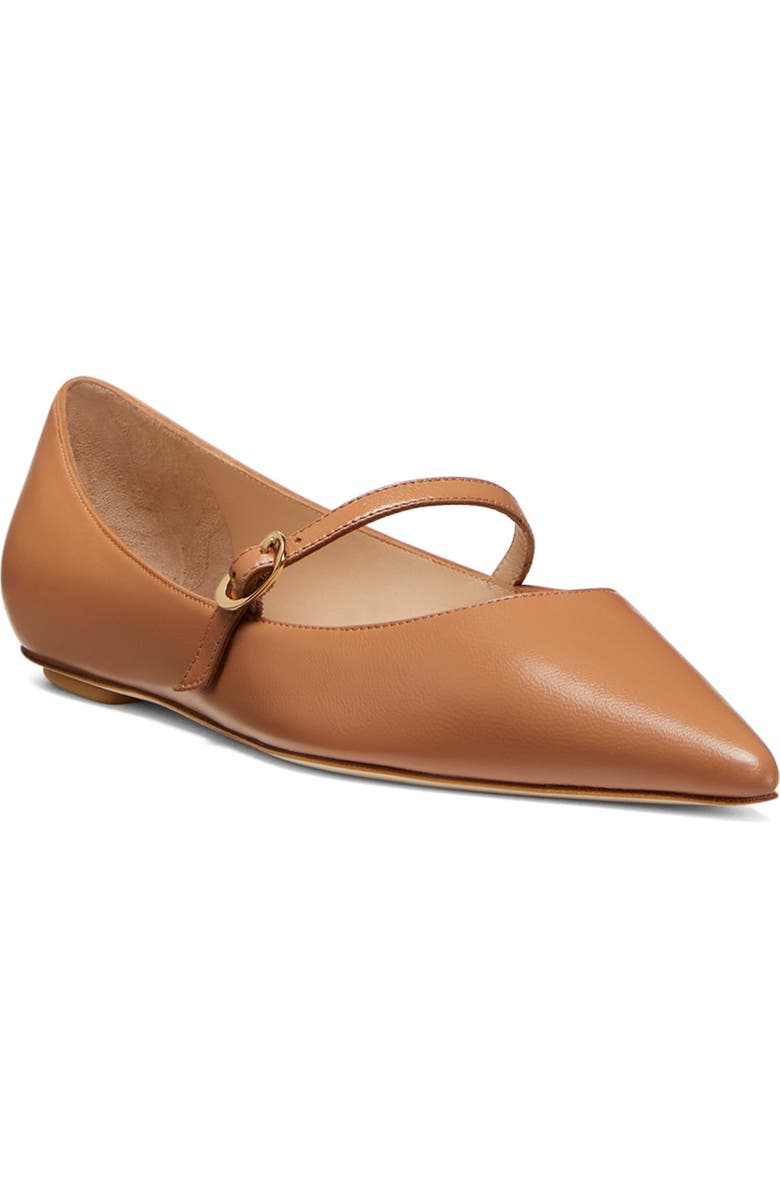 Stuart Weitzman Emilia Mary Jane Flat, Main, color, Tan