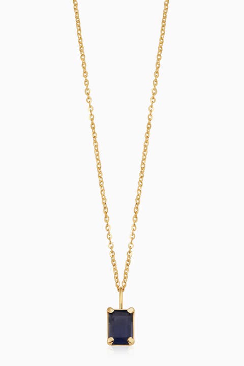 14K Gold Date Me Birthstone Pendant Necklace