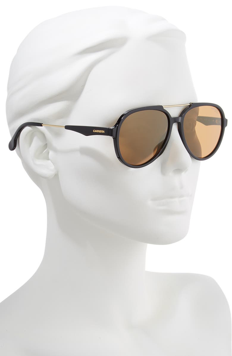 Carrera Eyewear 56mm Aviator Sunglasses, Alternate, color,