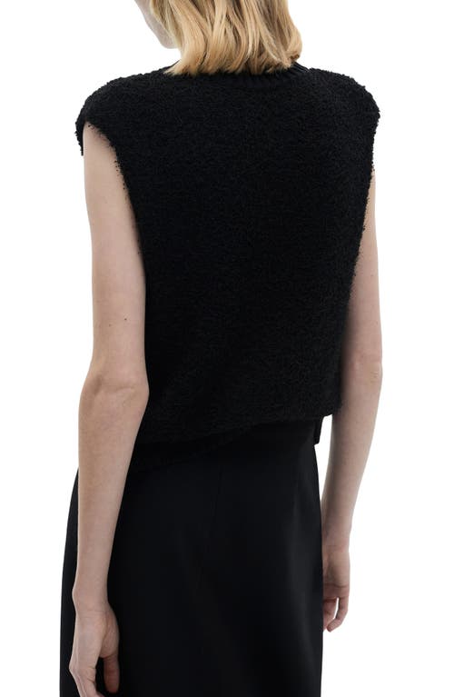 Mango Button-up Sweater Vest In Black