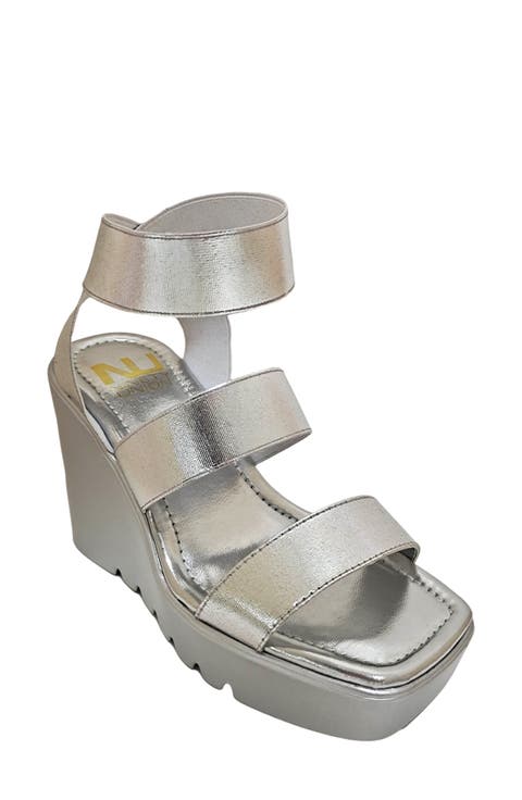 Paige Elastic Strap Wedge Sandal