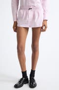 Hommegirls Check Cotton Boxer Miniskirt