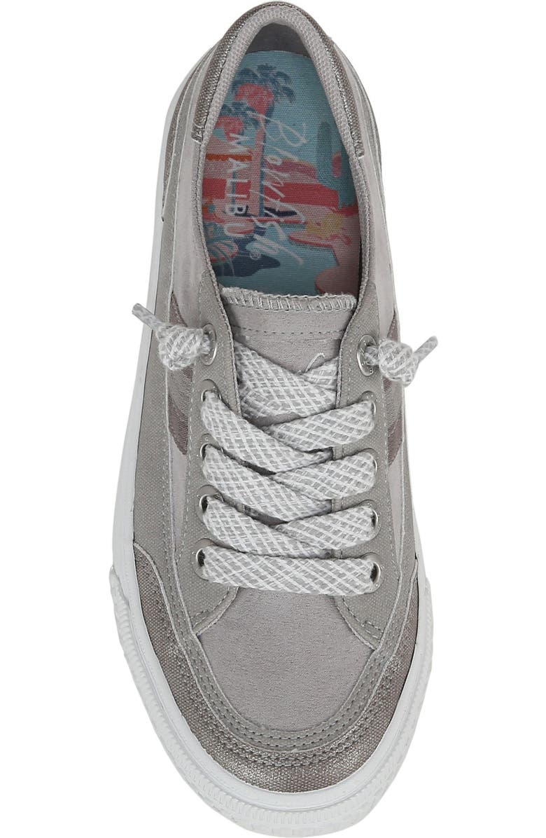 Blowfish Malibu Alex Platform Low Top Sneaker, Alternate, color, Pewter Fabric/ Faux Leather