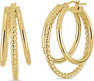 Bony Levy 14K Yellow Gold Triple Hoop Earrings