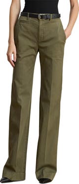 Lauren Ralph Lauren High Waist Flare Stretch Twill Chinos