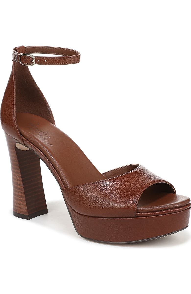27 EDIT Naturalizer Delphie Ankle Strap Platform Sandal, Main, color, Caramel Brown