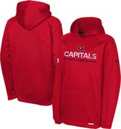 FANATICS Youth Fanatics Red Washington Capitals Authentic Pro Rink Raglan Hoodie