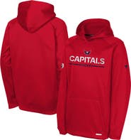 FANATICS Youth Fanatics Red Washington Capitals Authentic Pro Rink Raglan Hoodie