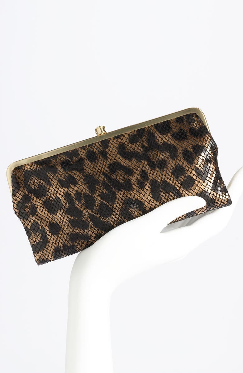 HOBO 'Leopard Lauren' Double Frame Clutch, Alternate, color, 