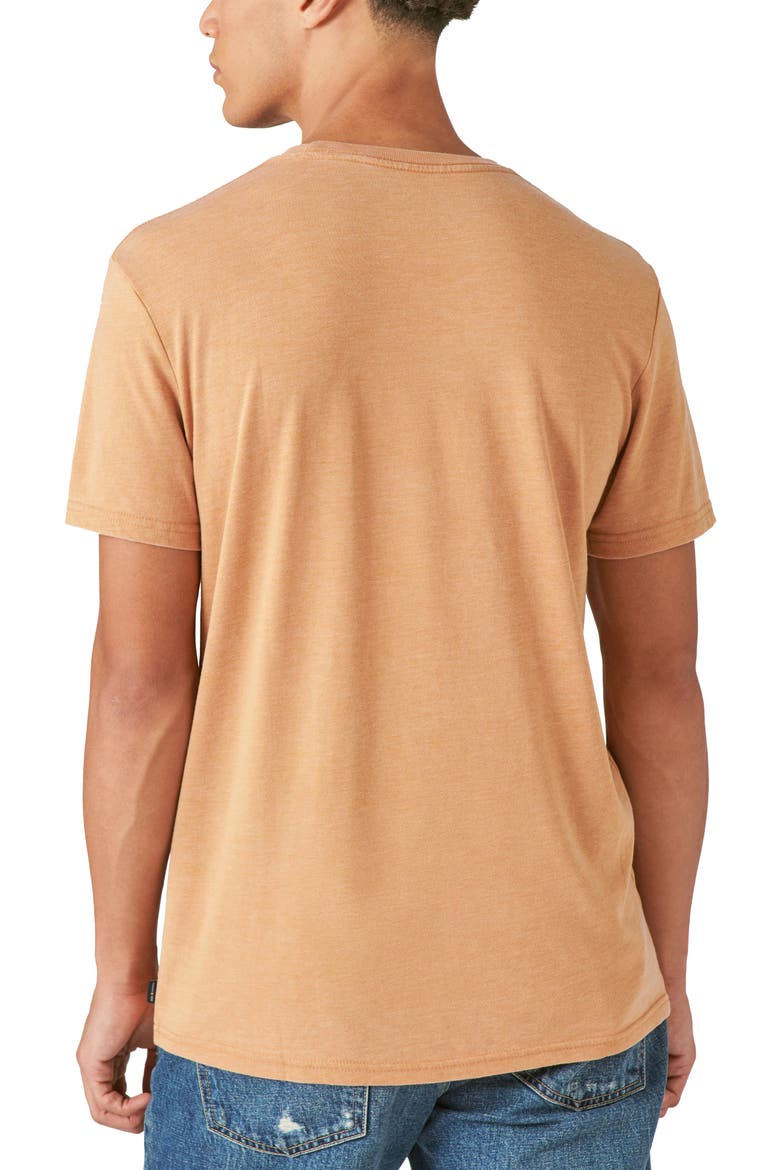 Burnout Cotton Blend Crewneck T-Shirt, Alternate, color, ALMOND