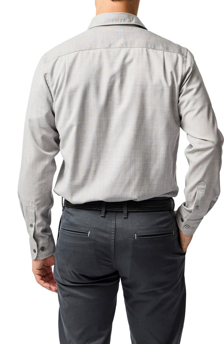 Rodd & Gunn Esk Valley Wool Mélange Button-Up Shirt, Alternate, color, Ash
