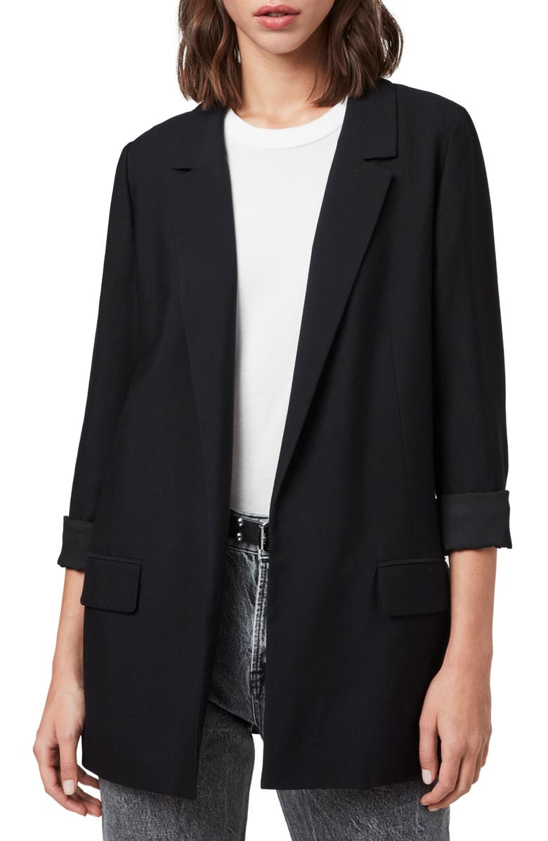 AllSaints Aleida Open Front Blazer, Main, color, 