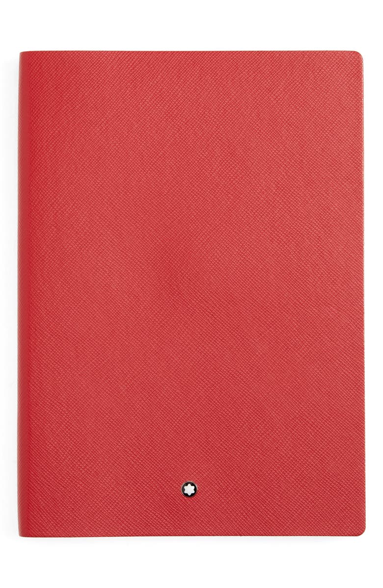Montblanc Leather Lined Notebook, Main, color, Red
