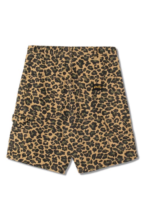 Stan Ray Big Job Carpeneter Shorts In Leopard Camo